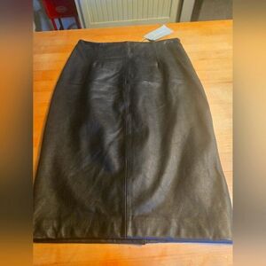 Antonio Milani Genuine Leather Pencil Skirt